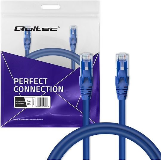 Qoltec U/UTP Cat.6 (Gigabit) Cablu De Rețea Ethernet 5m Albastru