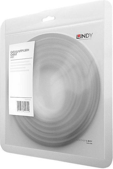 Lindy U/UTP Cat.6 (Gigabit) Καλώδιο Δικτύου Ethernet 5m Γκρι