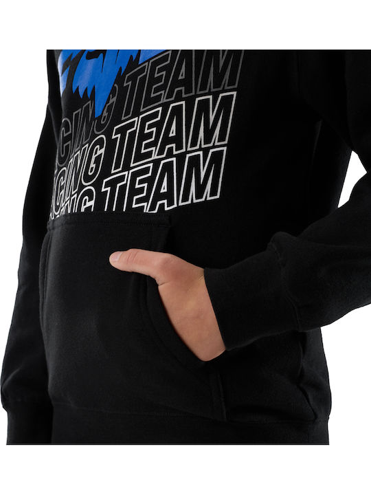 Fleece Kids Sweatshirt With Black Hood