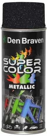 Black Spray Paint Metallic Finish 400ml Even Coverage Fast Drying