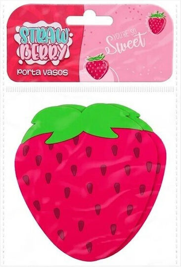 Set De Suporturi Pentru Pahare Plastic Roșu 10x12cm 4 Bucăți