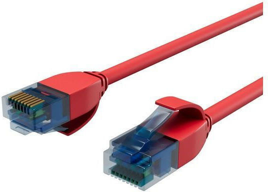 Shiverpeaks Flat U/UTP Cat.6 (Gigabit) Network Cable Ethernet 0.5m Red