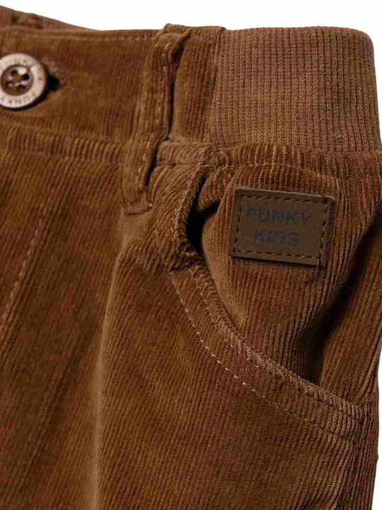 Kids Cargo Corduroy Brown Trousers