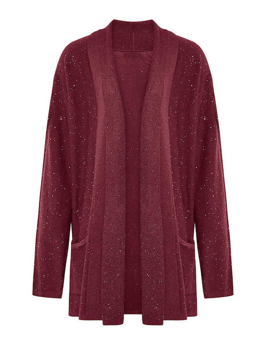 Celestino Cardigan Pentru Femei Cu Paiete Burgundy