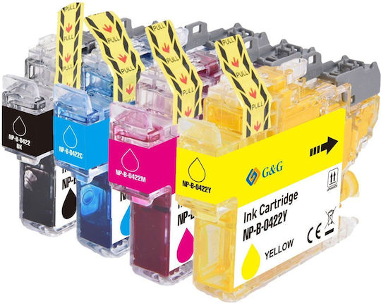 G&G Paket Kompatibler Tintenpatronen InkJet Brother Lc422val 550 Seiten Schwarz 1Stück