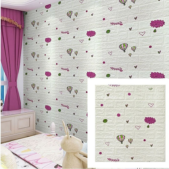 Autocolant Decorativ 3D Pentru Perete Copii Din Spumă 70x77cm 10 Bucăți