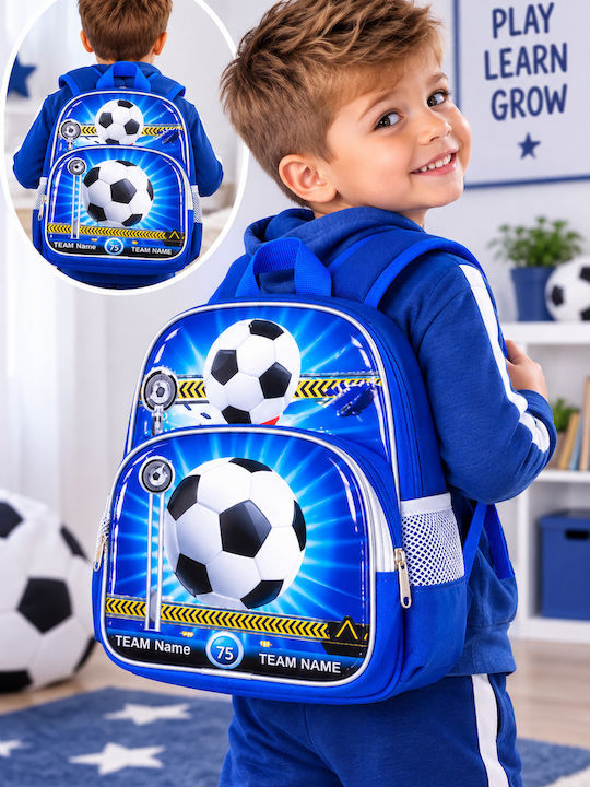 School Backpack For Elementary With Water Bottle Holder Blue
