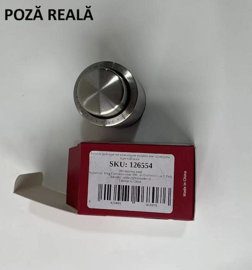 Sigiliu Pentru Sticlă De Șampanie Flippy Cu Dată De Etanșare Reutilizabil Ușor De Depozitat 4.5 X 4.5 X 8 Cm Gri