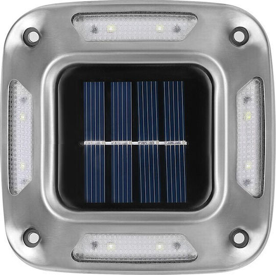 Set of 4 Wall Mounted Solar Lights with Warm White Light 3000K IP65 9x9cm