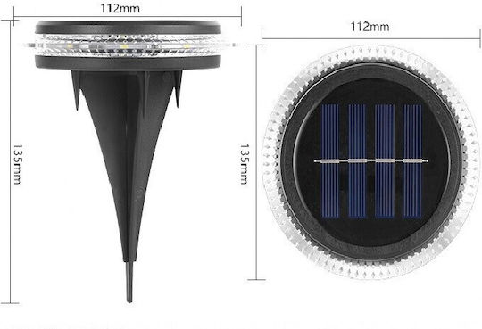 Σετ 4 Ηλιακά Φωτιστικά 10lm με Θερμό Λευκό Φως IP44 12x13.5εκ.
