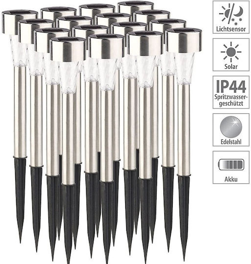 Set 12 Lămpi Solare cu Lumină Alb Rece 5500K IP44 29x4.5x4.5cm