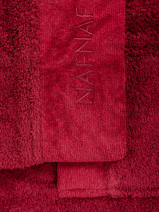 Viokarpet Bonjour Bademantel mit Halsband Deep Red