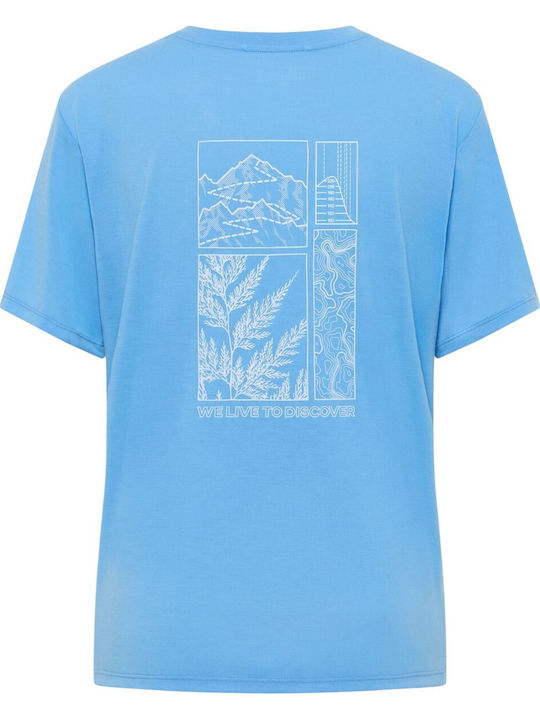 Bluza Damă Tricou Uscare Rapidă Albastru Deschis