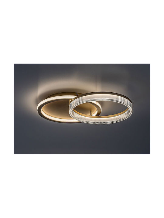 Rabalux Smart Deckenleuchte montieren 53,5cm Gold mit Integrierte LED und Fernbedienung
