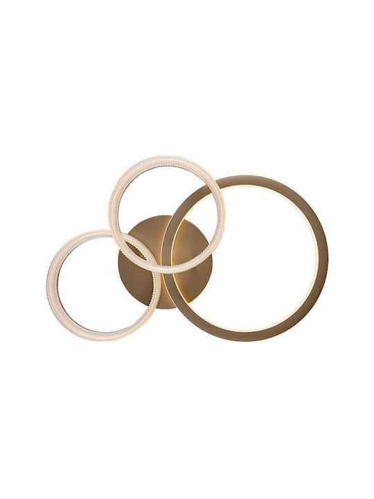 Rabalux Smart Deckenleuchte Montieren 58,5cm Gold mit Integrierte LED und Fernbedienung