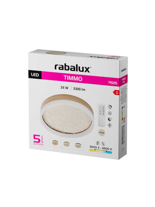 Rabalux Smart Deckenleuchte Montage Grau mit Integrierter LED und Fernbedienung
