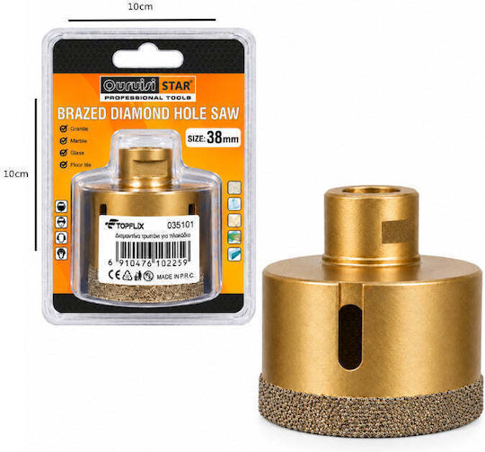 Uruisi Star Diamantkronen-Gewindeschneiden Trockenschnitt mit Durchmesser 38mm für Fliesen