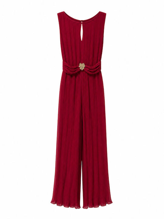 Women's Burgundy Jumpsuit