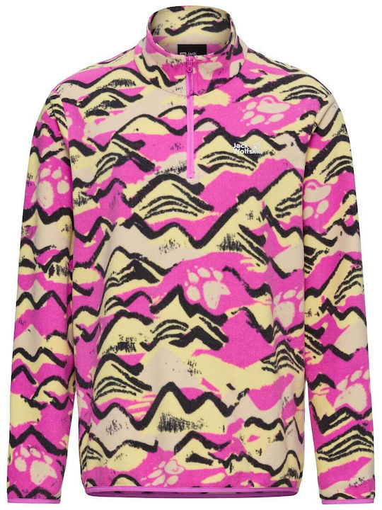 Cardigan Scurt Fleece Pentru Femei Cu Fermoar Galben