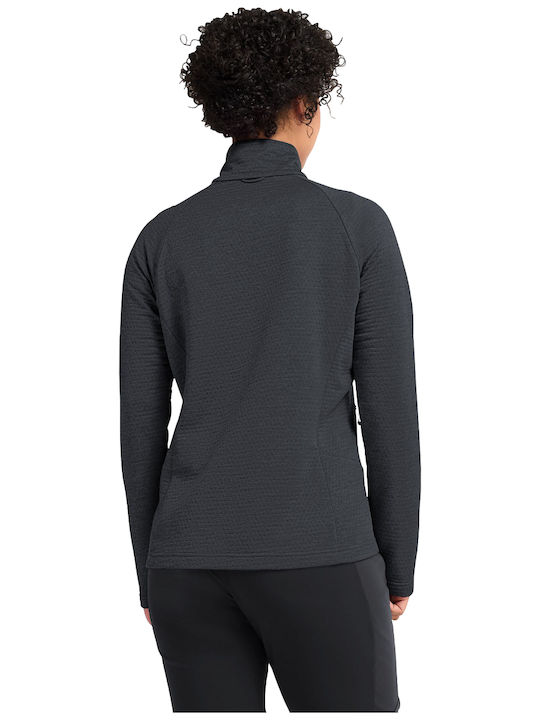Fleece Women's Cardigan with Zipper Grey