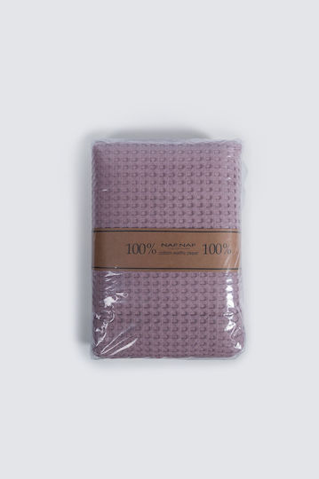 Biokarpet Blanket Pique Naf Naf Cotton Waffle Pique Purple 170 x 240