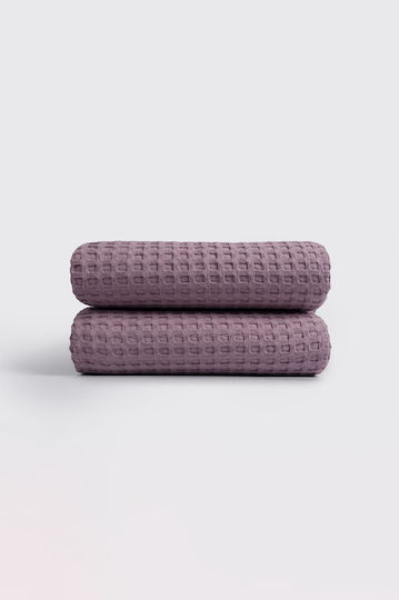 Biokarpet Blanket Pique Naf Naf Cotton Waffle Pique Purple 160 x 240