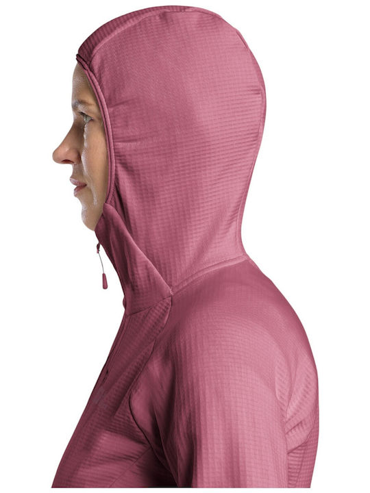 Jachetă de damă Fleece cu glugă Roz
