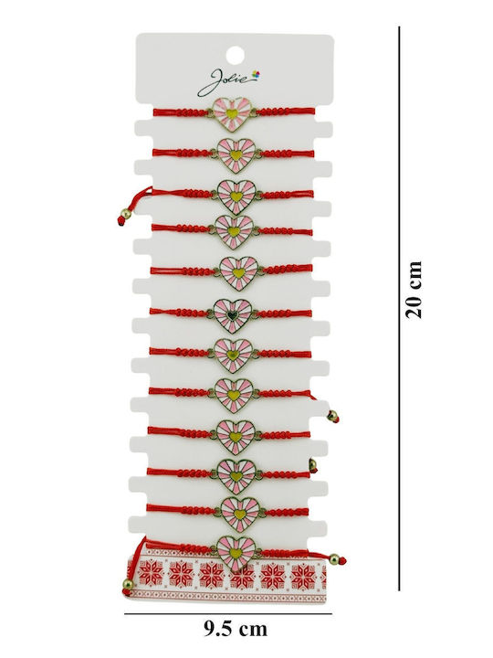 Jolie Set Brățări Pentru Femei cu Design Inima din Șnur