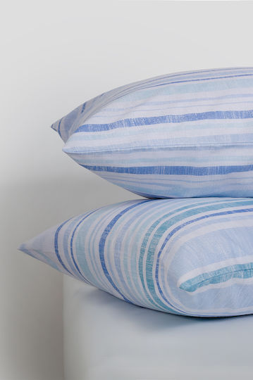 Biokarpet Μαξιλαροθήκη Naf Naf Summit 151 Vinson Blue-σετ Μαξιλαροθήκες
