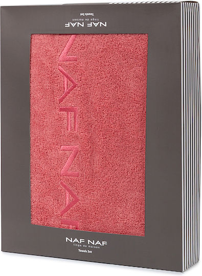 Biokarpet Handtuch-Set 2 Stück Naf Naf Koralle Mandel