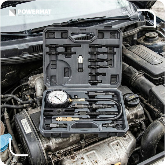 Diesel Compression Pressure Gauge 16pcs Set Pm-mcsd-16t