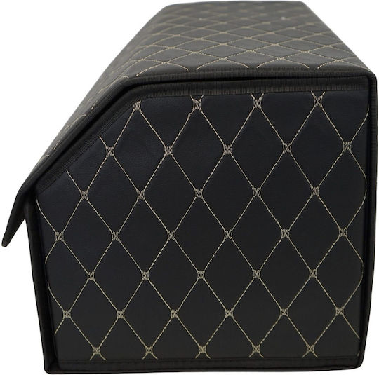 Cutie de depozitare auto Flippy Premium Organizator pentru portbagaj Geantă multifuncțională din piele ecologică pliabilă rezistentă la uzură 2 compartimente de depozitare pliabilă rezistentă la uzură Negru Alb 55 X 30 X 30cm