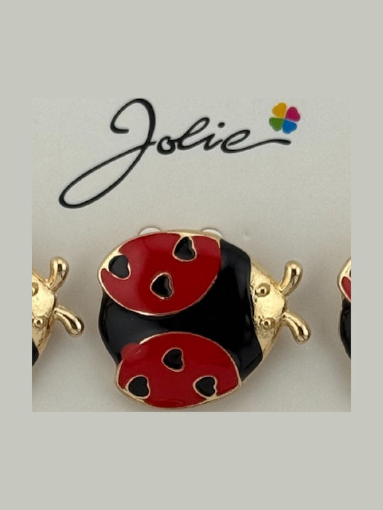 Set 12 Spring Martisor Brooches Jolie Ladybug Design Red-black