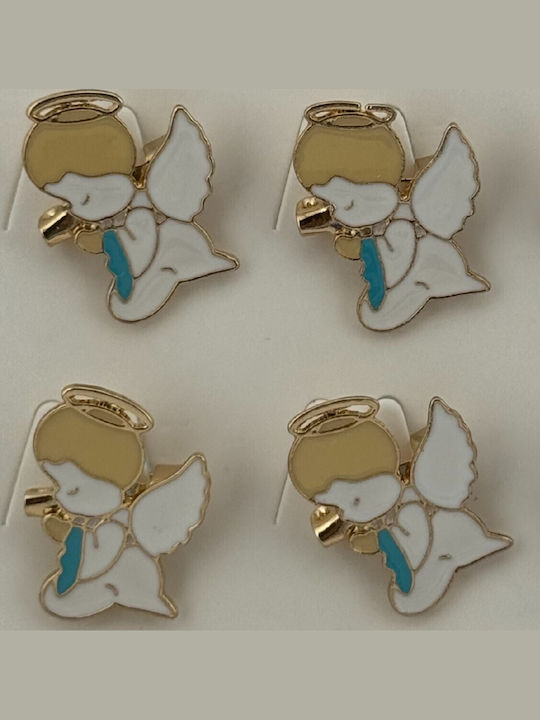 Set 12 Pinuri Mărțișor Copii Jolie Angel Design Alb