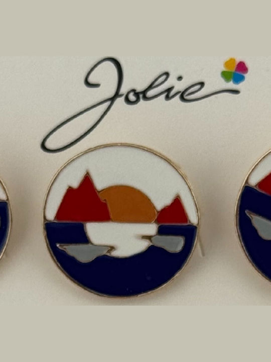 Set 12 Pinuri Mărțișor Copii Jolie Design Peisaj Multicolore