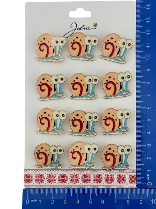 Set 12 Pinuri Martisor Copii Jolie Mel Design Multicolor