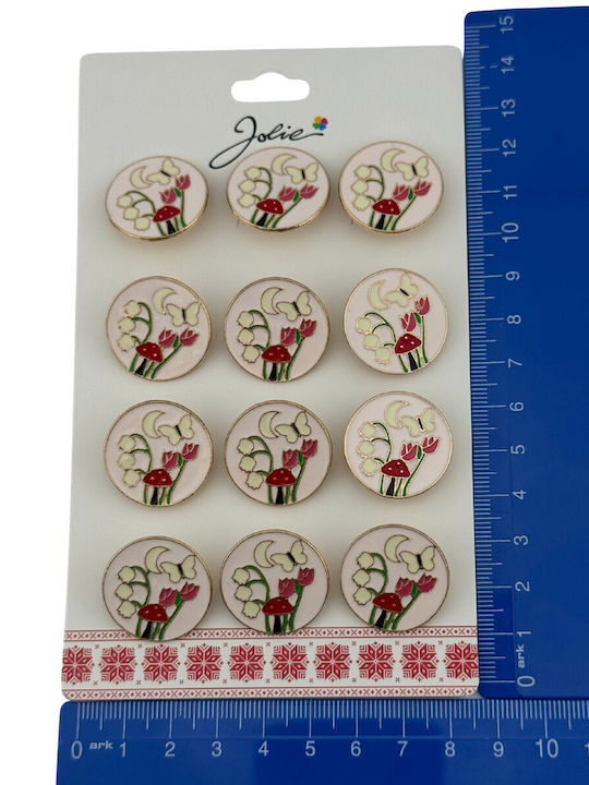 Set 12 Pinuri Mărțișor Copii Jolie Design De Primăvară Multicolore