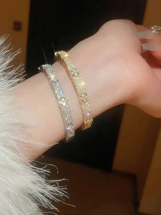 Brățară Pentru Femei Cu Design Floare Cu Zircon