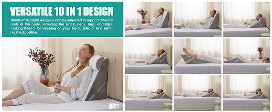 Linomag Perne Ortopedice Ajustabile 10 în 1 Pernă Pană pentru Gât din Spumă cu Memorie Albă