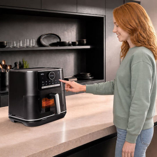 Braun Air Fryer 8lt Μαύρο HF7076BK
