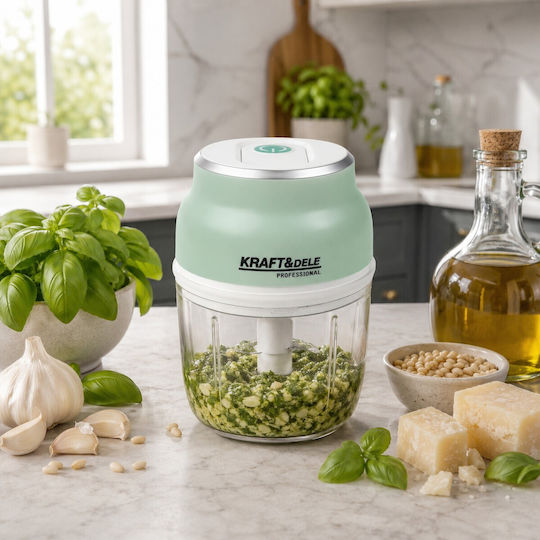 Kraft & Dele Mini Tocatoare Multi 28W cu Recipient 230ml Alb
