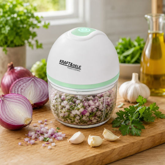 Kraft & Dele Mini Tocatoare Multi 28W cu Recipient 150ml Alb