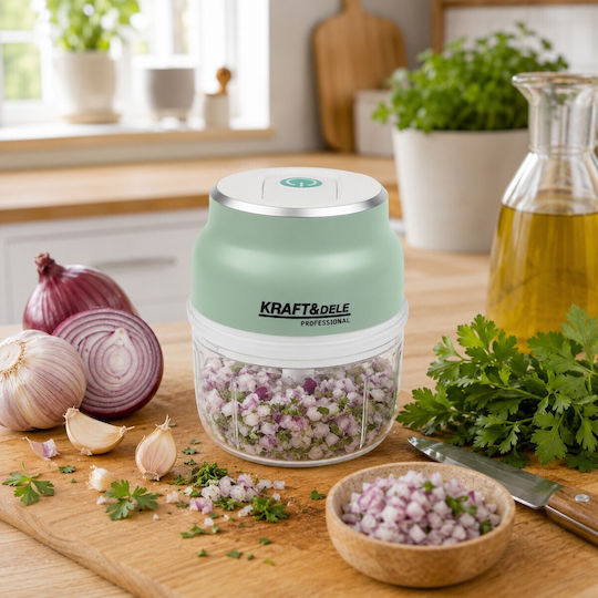 Kraft & Dele Mini Tocatoare Multi 28W cu Recipient 150ml Alb