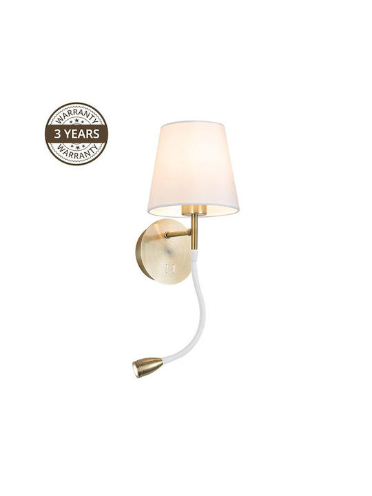 Domoletti Wandleuchte mit E27 Lampenbirnensockel Gold 16,5 cm Domoletti Wandleuchte mit E27 Lampenbirnensockel Gold 16,5 cm