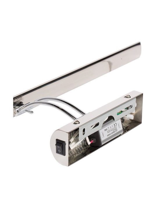 Domoletti Moderner Wandleuchte mit Integrierte LED und Kaltweißes Licht Silber 18cm