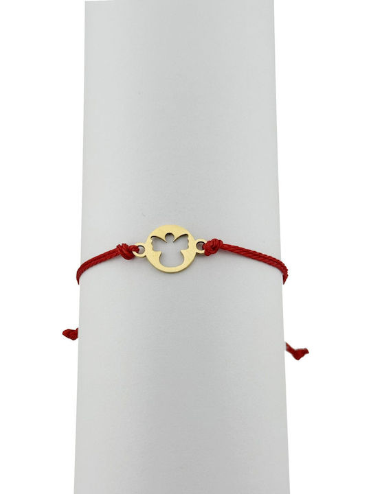 Martisor Bracelet Women Jolie Angel Design Set 12 Pieces Gold Stainless Steel Pendant Adjustable Braided Cord Red Martisor Bracelet Women Jolie Angel Design Set 12 Pieces Gold Stainless Steel Pendant Adjustable Braided Cord Red