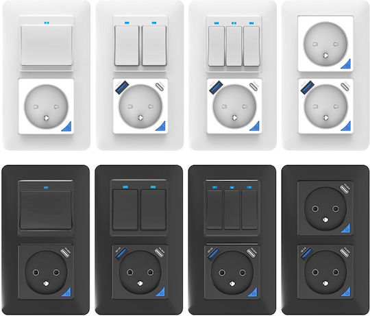 Schneider Electric Einzeln Steckdose Wi-Fi Schwarze