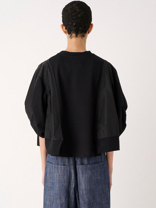 Women's Crop Top Short Sleeve Black