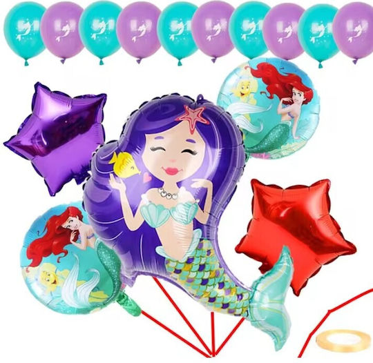 Balon Zi De Naștere Sirenă Folie Violet 39 cm