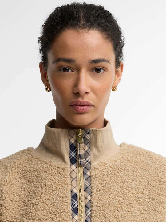 Winters Damen Fleece Bluse Beige